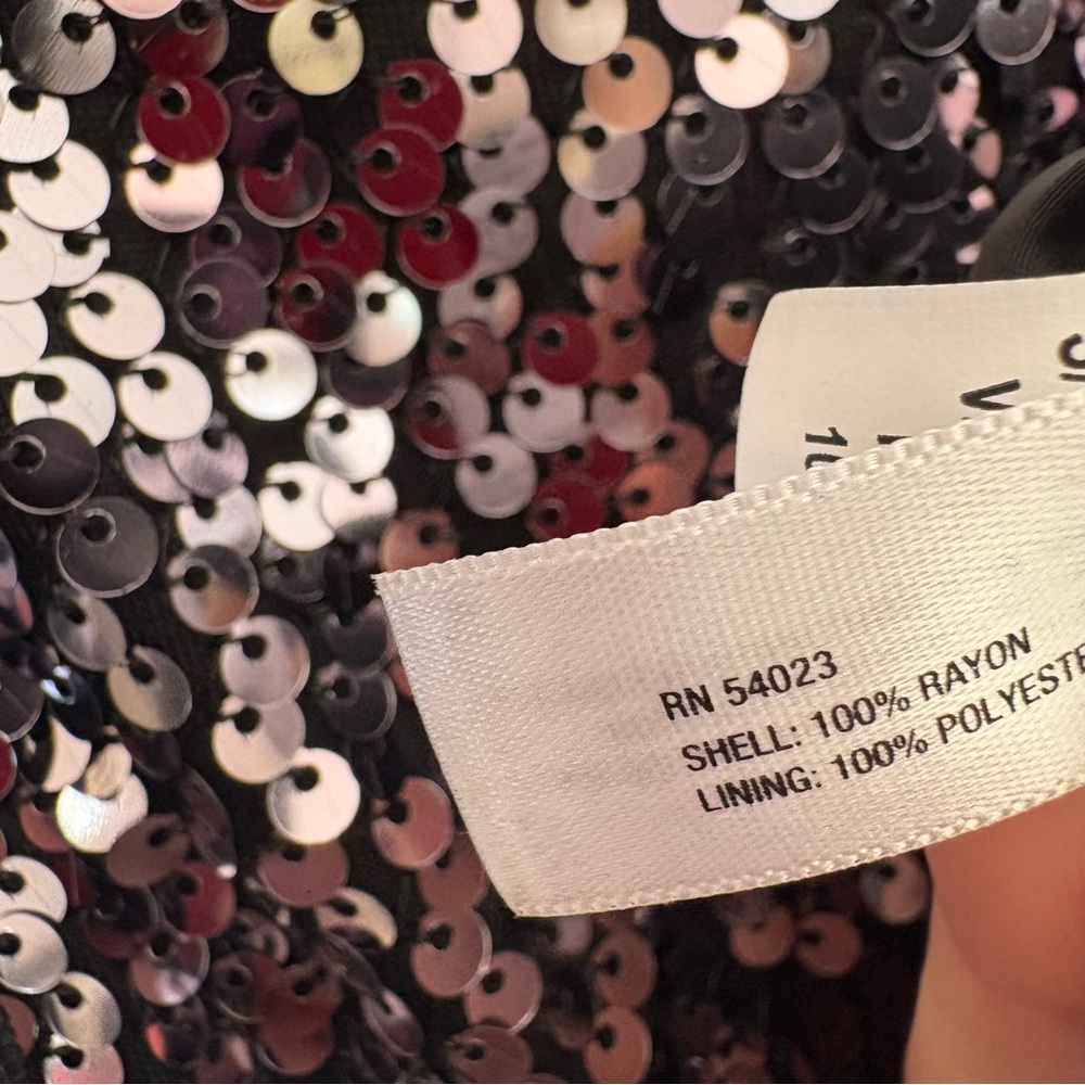 Gap Black And Silver Sequin Zip Jacket - image 6